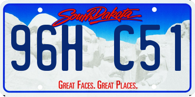 SD license plate 96HC51