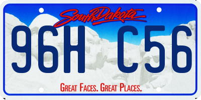 SD license plate 96HC56