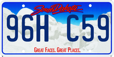 SD license plate 96HC59