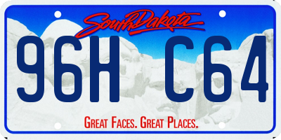SD license plate 96HC64