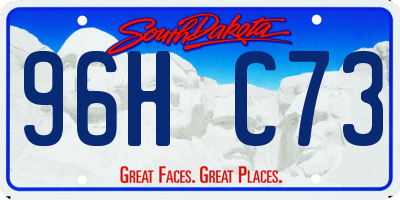 SD license plate 96HC73