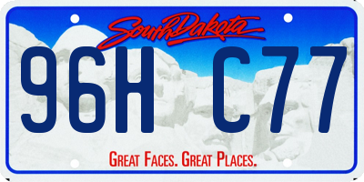 SD license plate 96HC77