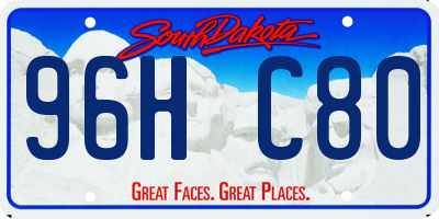 SD license plate 96HC80