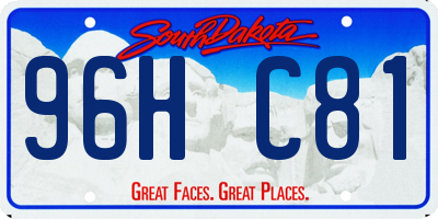 SD license plate 96HC81