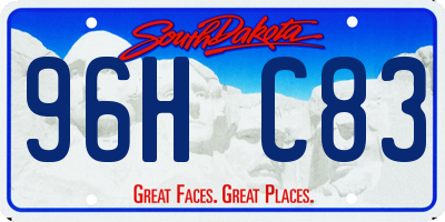 SD license plate 96HC83