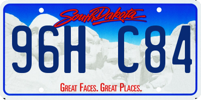 SD license plate 96HC84