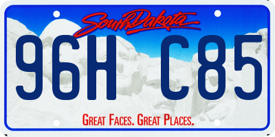 SD license plate 96HC85