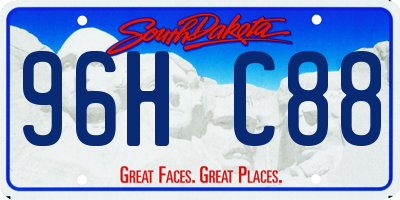 SD license plate 96HC88