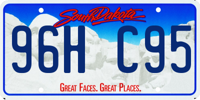 SD license plate 96HC95