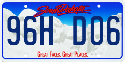 SD license plate 96HD06