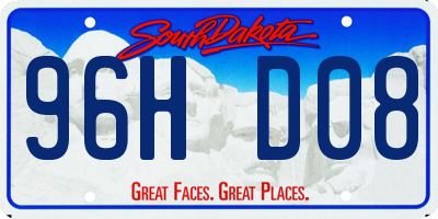 SD license plate 96HD08