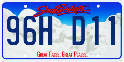 SD license plate 96HD11