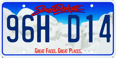 SD license plate 96HD14
