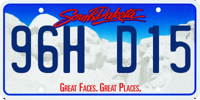 SD license plate 96HD15