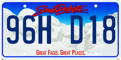 SD license plate 96HD18