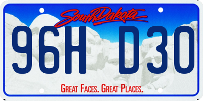 SD license plate 96HD30