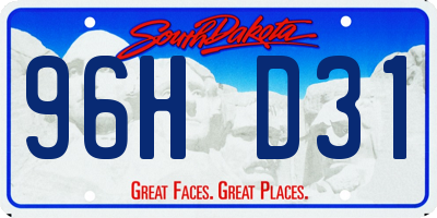 SD license plate 96HD31