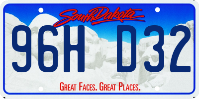 SD license plate 96HD32