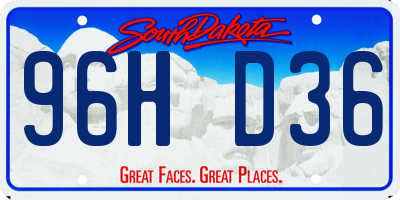 SD license plate 96HD36