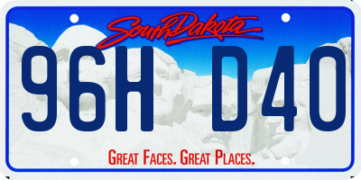 SD license plate 96HD40