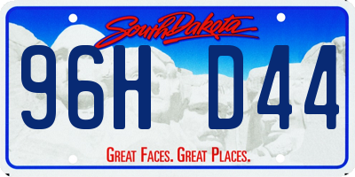 SD license plate 96HD44