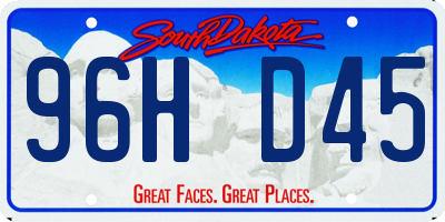 SD license plate 96HD45