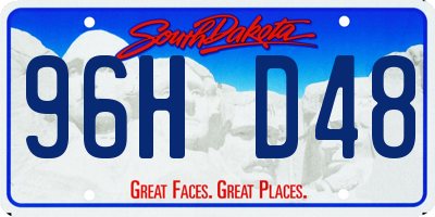 SD license plate 96HD48