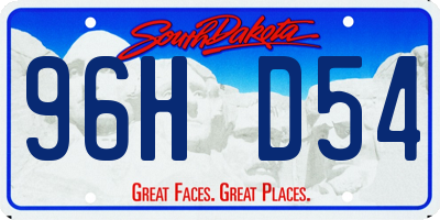 SD license plate 96HD54