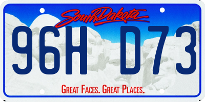 SD license plate 96HD73