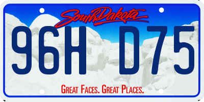 SD license plate 96HD75