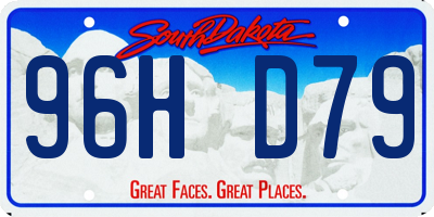 SD license plate 96HD79