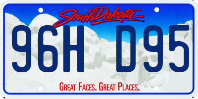 SD license plate 96HD95