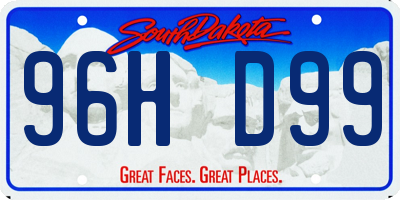 SD license plate 96HD99