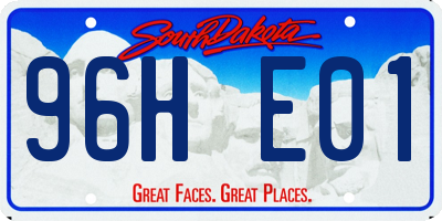 SD license plate 96HE01