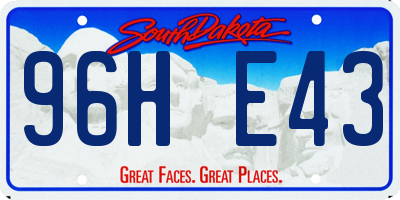 SD license plate 96HE43