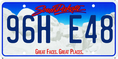 SD license plate 96HE48