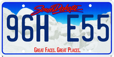 SD license plate 96HE55