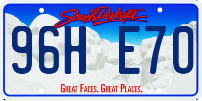 SD license plate 96HE70