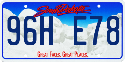 SD license plate 96HE78