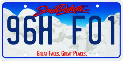SD license plate 96HF01