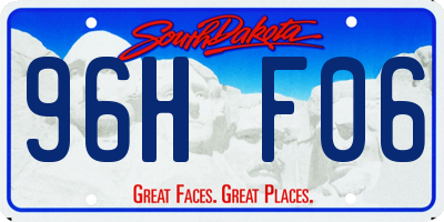 SD license plate 96HF06
