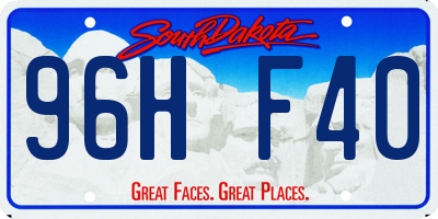 SD license plate 96HF40