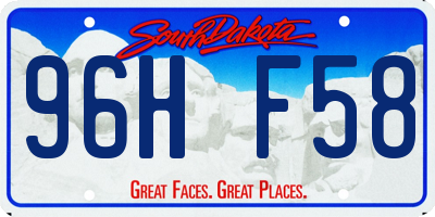 SD license plate 96HF58