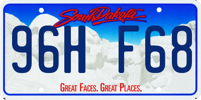 SD license plate 96HF68