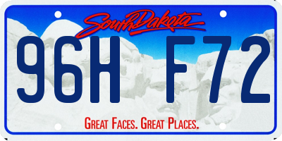 SD license plate 96HF72