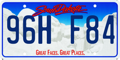 SD license plate 96HF84