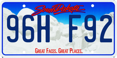 SD license plate 96HF92