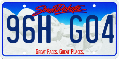 SD license plate 96HG04