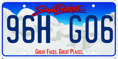 SD license plate 96HG06
