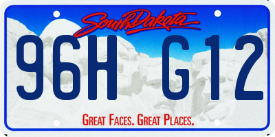 SD license plate 96HG12